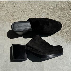 Rachel Comey Bose Clogs. Size 11. Black suede and wood heel. Fits narrow.